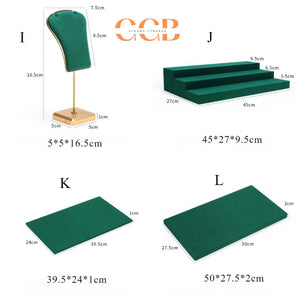 Green Velvet Jewelry Display Set -Australia Jewellery Package Wholesale