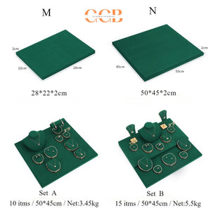 Green Velvet Jewelry Display Set -Australia Jewellery Package Wholesale