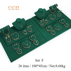 Green Velvet Jewelry Display Set -Australia Jewellery Package Wholesale