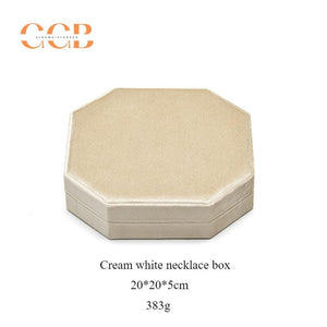 Hexagonal Velvet Pearl Necklace