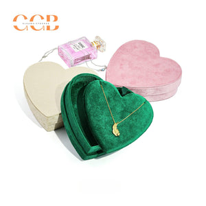 Velvet Heart Shaped Pendant Jewelry Box