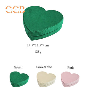 Velvet Heart Shaped Pendant Jewelry Box