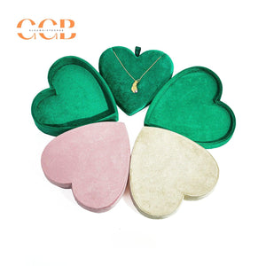 Velvet Heart Shaped Pendant Jewelry Box