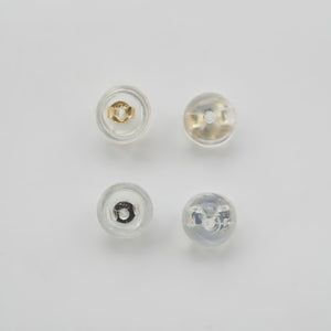 10pairs S925 sterling silver Silicone Backs Ear Stud Back Stoppers