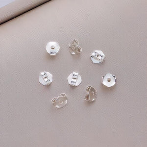 10pairs S925 sterling silver Silicone Backs Ear Stud Back Stoppers