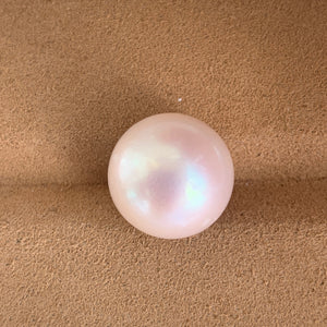 3A 1pc 13-14mm White Round Freshwater Pearl