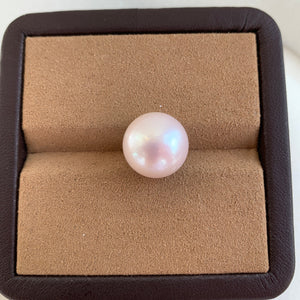 3A 1pc 13-14mm White Round Freshwater Pearl