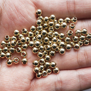 10pcs 2-10mm round spacers beads - sterling silver