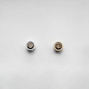 10pcs 2-10mm round spacers beads - sterling silver