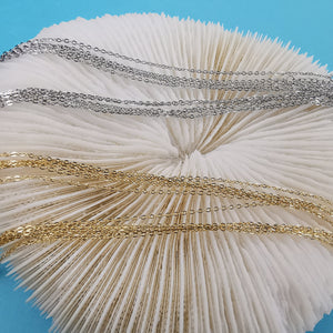 5pcs Stainless Steel Chain Necklace 45cm