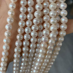 3A 3–12mm Round Freshwater Pearl Strands for Jewelry Making