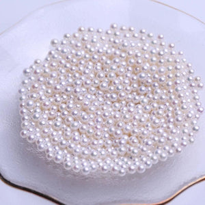 4A 1pc White Round 2-13mm Freshwater Pearls for DIY Jewelry Making and Wholesale