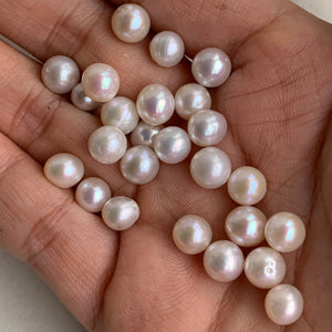 3A 1pc 6-7mm White Round Freshwater Pearl