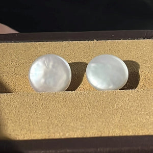 4A 2pcs 11-12mm Freshwater Coin Pearl