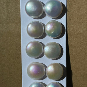 4A 2pcs 12-13mm Freshwater Coin Pearl