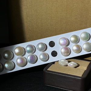 4A 2pcs 12-13mm Freshwater Coin Pearl