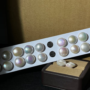 4A 2pcs 12-13mm Freshwater Coin Pearl