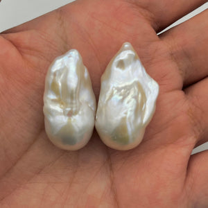 4A 2pcs 17-27mm Loose Flameball Baroque Pearl