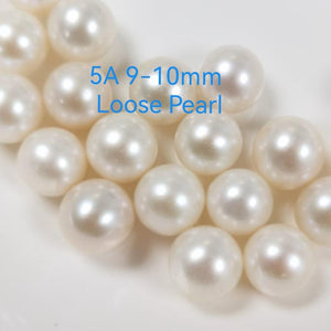 5A 1pc White round 2-12mm freshwater pearls