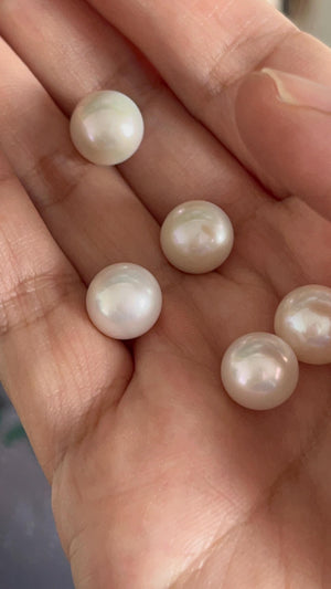 5A 1pc White round 2-12mm freshwater pearls