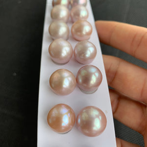 4A 1pc 12-13mm Light Purple Round Pearl