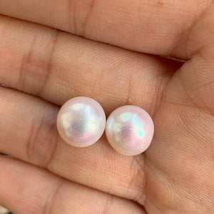 2A 1pc 10-11mm White Button Pearls