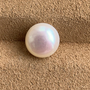 4A 1pc 6-7mm White Button Pearl