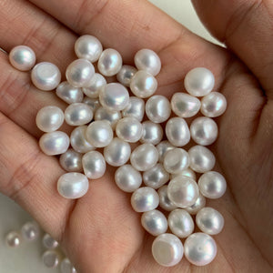 4A 1pc 6-7mm White Button Pearl