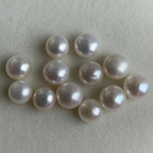 4A 1pc 6-7mm White Button Pearl