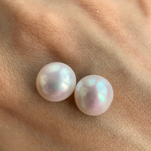 2A 1pc 10-11mm White Button Pearls