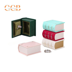 Story Book Pu leather book-shaped jewelry gift box