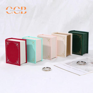 Story Book Pu leather book-shaped jewelry gift box