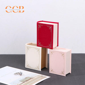Story Book Pu leather book-shaped jewelry gift box