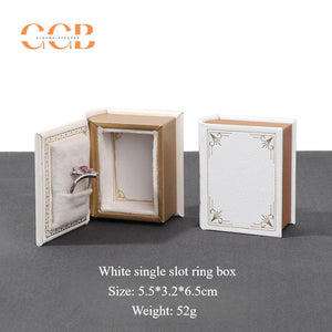 Story Book Pu leather book-shaped jewelry gift box