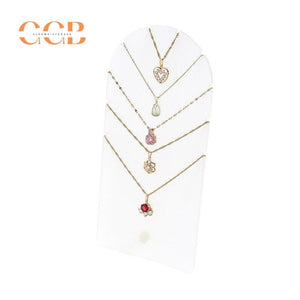 White Acrylic Necklace Display Stand for Jewelry Retail Organization