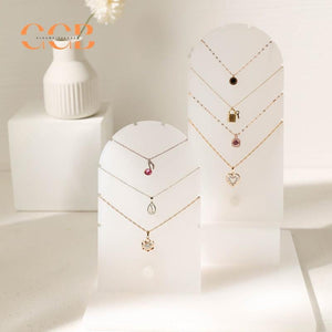 White Acrylic Necklace Display Stand for Jewelry Retail Organization