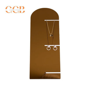Brown Acrylic Necklace Display Stand for Jewelry Retail Organization
