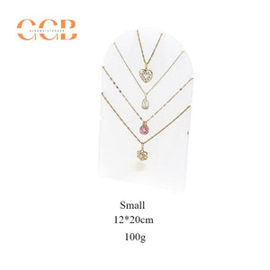 White Acrylic Necklace Display Stand for Jewelry Retail Organization