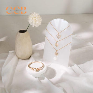 White Acrylic Necklace Display Stand for Jewelry Retail Organization