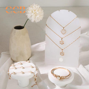 White Acrylic Necklace Display Stand for Jewelry Retail Organization