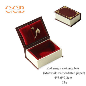 New story book pu leather book-shaped jewelry gift box