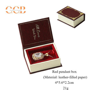 New story book pu leather book-shaped jewelry gift box