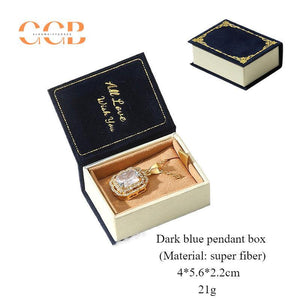 New story book pu leather book-shaped jewelry gift box