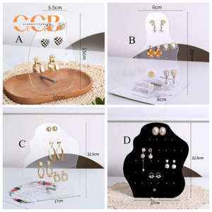 Black Acrylic Earring Display Stand for Jewelry Store Organization
