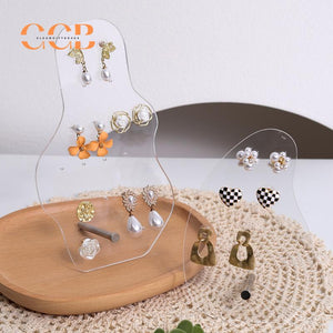 Black Acrylic Earring Display Stand for Jewelry Store Organization