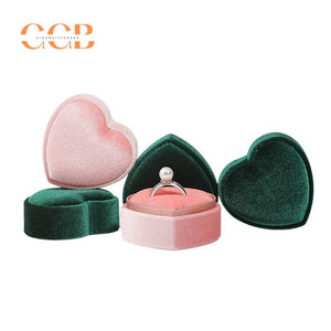 Velvet Heart Ring Box