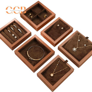 Brown Velvet Jewelry Tray Organizer for Retail Display Wholesale