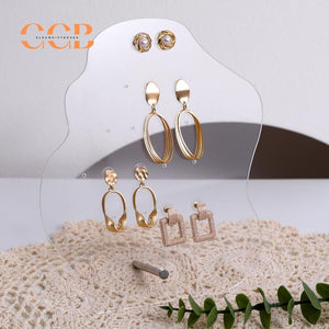 Black Acrylic Earring Display Stand for Jewelry Store Organization