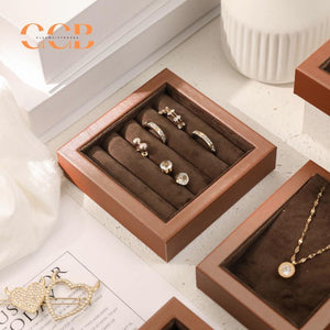 Brown Velvet Jewelry Tray Organizer for Retail Display Wholesale