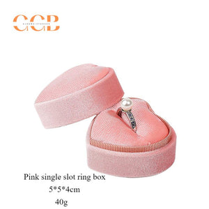 Velvet Heart Ring Box